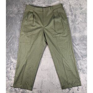 Lands End Chino Pants Men’s Size 40 Long Dark Fir Green 100% Wool